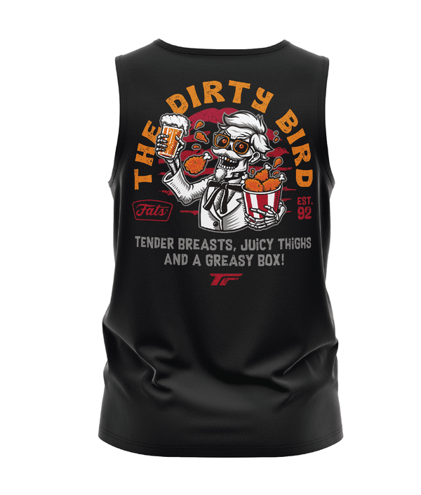 DIRTY BIRD SINGLET- BLACK