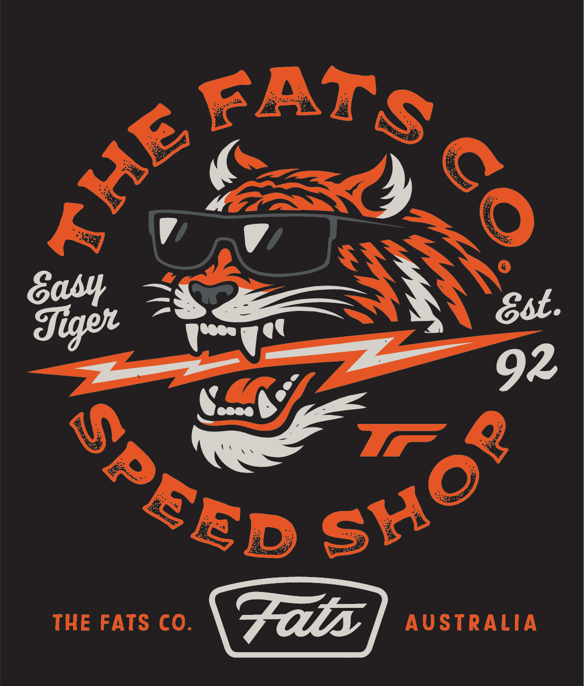EASY TIGER- TEE- BLACK