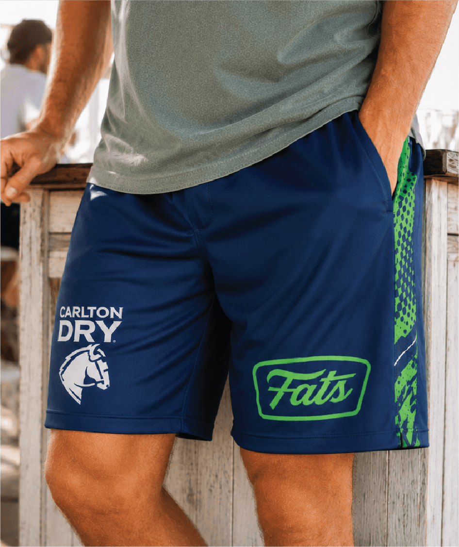 BANGER- SHORTS (NAVY/GREEN/WHITE)