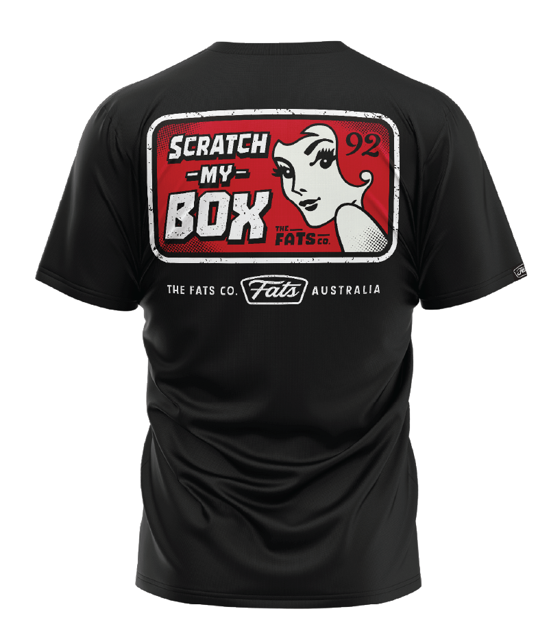 SCRATCH MY BOX- TEE- BLACK