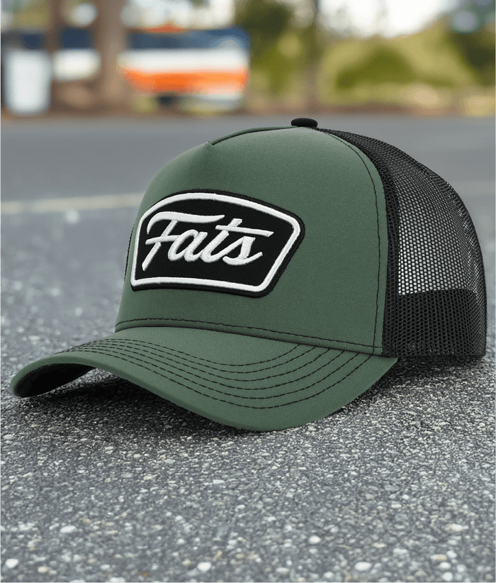 SHOOTER (OLIVE/BLACK)- TRUCKER CAP- MID PROFILE