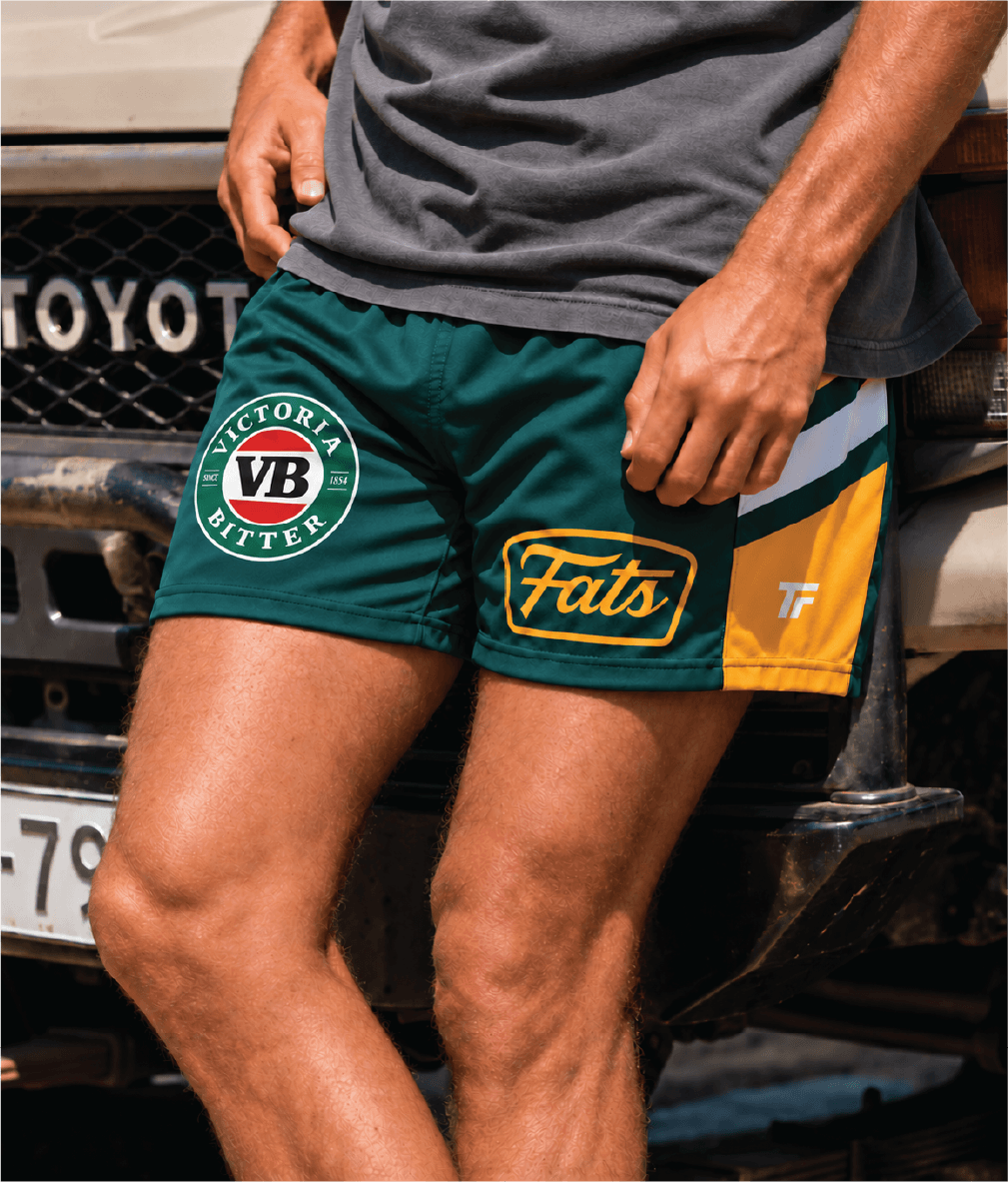 STRAYA- FOOTY SHORTS