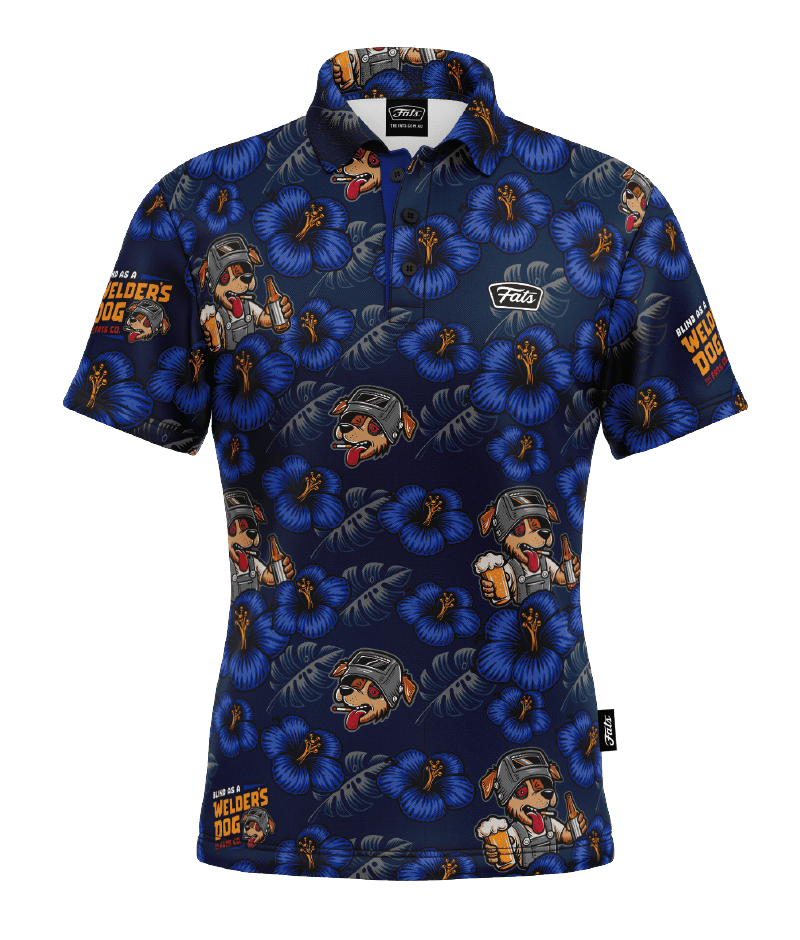 WELDER'S DOG- GOLF POLO (BLUE)