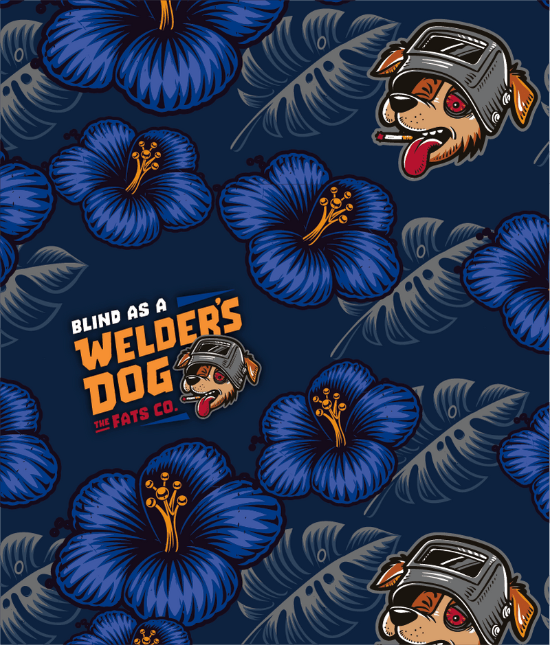WELDER'S DOG- GOLF POLO (BLUE)