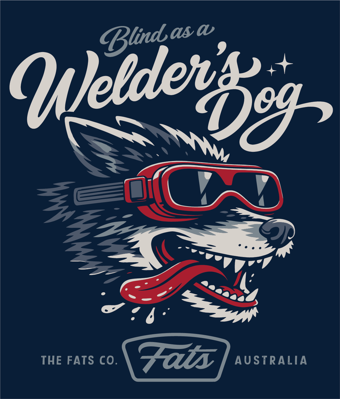 WELDER'S DOG V2- TEE- NAVY